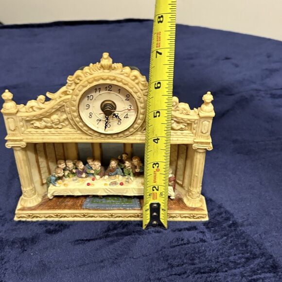 “The Last Supper” Working Clock Jesus Disciples Easter 1996 Apex 3d Great Detail - Picture 11 of 11